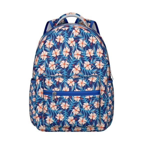 Durable Lightweight Laptop Daypack Featuring Hawaii Tropical Wind Palm Leaves Print: Perfect Gift for Students, Large Capacity Bookbag for High School, College, Campus Commute, and Everyday Use