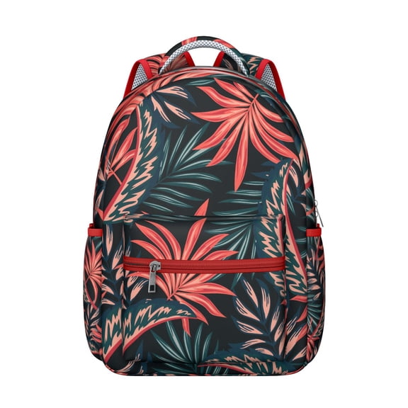 Durable Lightweight Laptop Daypack with Hawaii Tropical Wind Palm Leaves Design: Perfect Gift for Students, Large Capacity Bookbag for High School & College, Ideal for Campus Commute and Travel