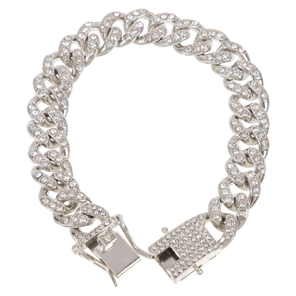 Durable Lightweight Metal Dog Chain Collar with Rust Resistant Links for Pets