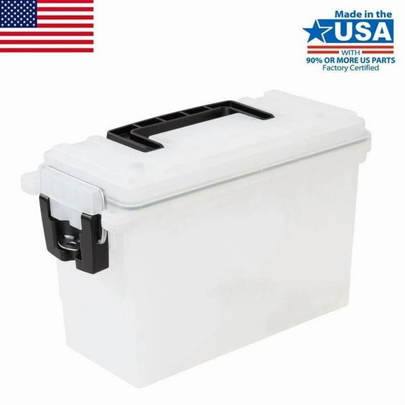 Durable Locking Stacking Utility Box Water Resistant Tool Storage W/ Handle New