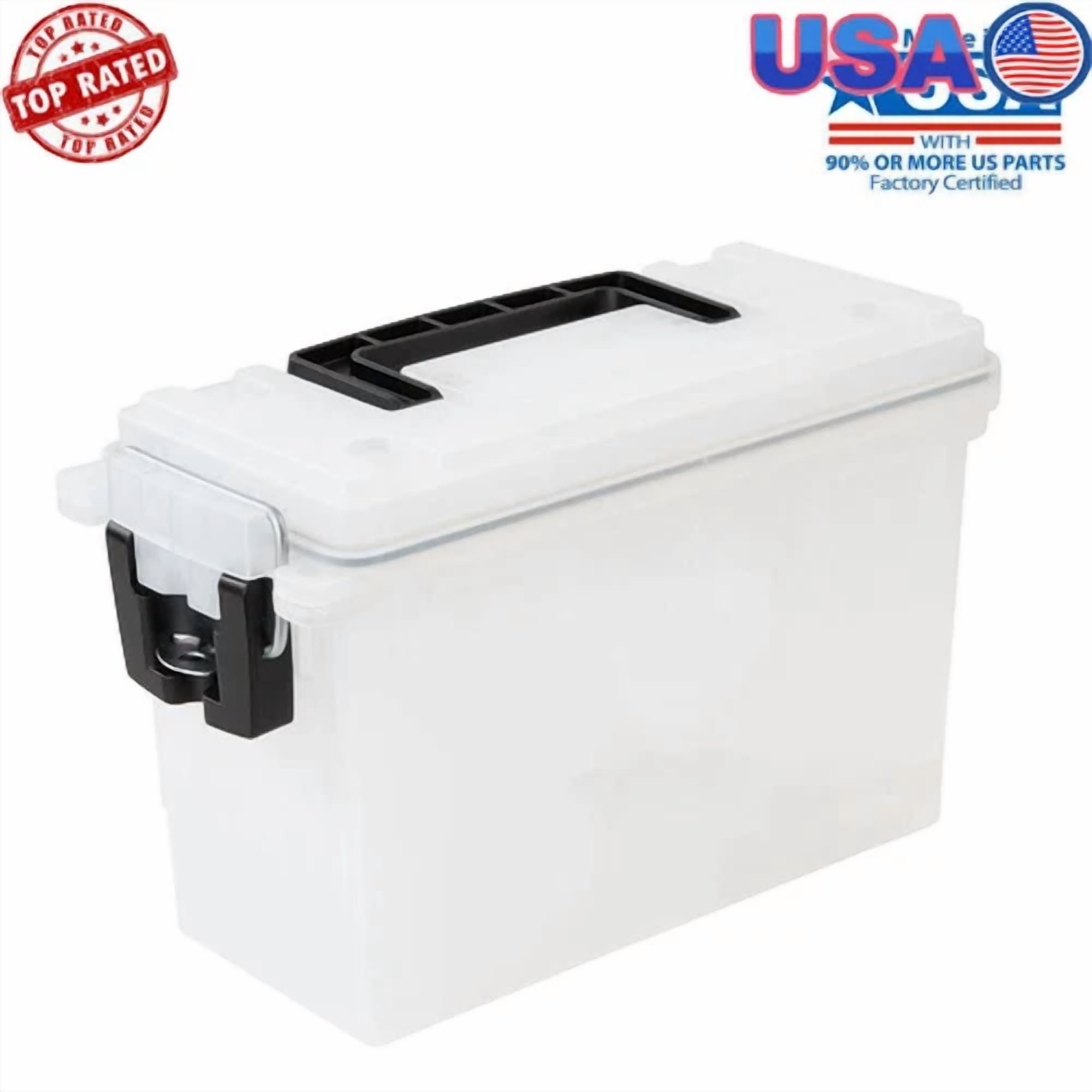 Durable Locking Utility Box Water Resistant Tool Storage Stackable ...