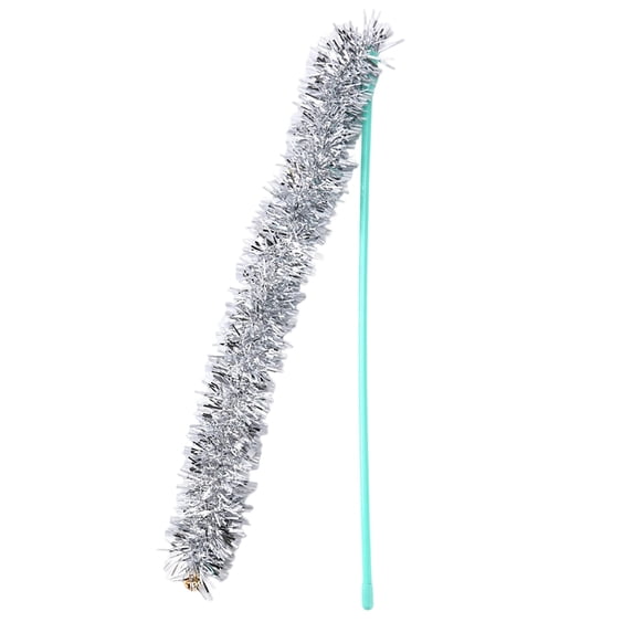 Durable Long Pole Interactive Cat Teaser Wand Colorful Ribbons Loud Bell Sound Engaging Pet Exercise Stick for Cats Chasing Pouncing Playing Tool