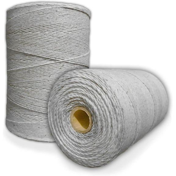 Durable Loom Warp Thread (Gray), 8/4 Warp Yarn (800 Yards), Perfect for Weaving: Carpet, Tapestry, Rug, Blanket or Pattern - Warping Thread for Any Loom