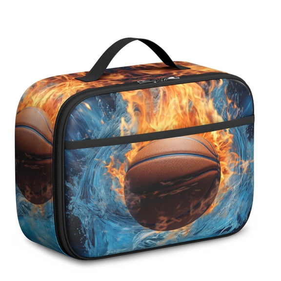 Durable Lunch Bag with Playful Graffiti and Sketch Style Cartoon Icons – Insulated Lunch Tote Featuring Joyful, Funny, and Cheerful Cartoon Characters for School and Travel