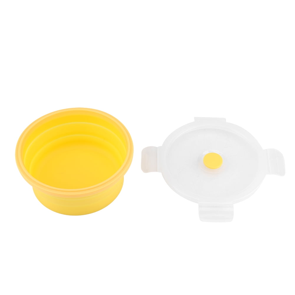 Durable Lunch Box 500Ml Round Silicone Bento Box Collapsible Lunch Box Microwave Food Container