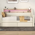 thumbnail image 1 of Durable MDF Frame, 2 Drawers - Twin Daybed for Long - term Bedroom Use, 1 of 2