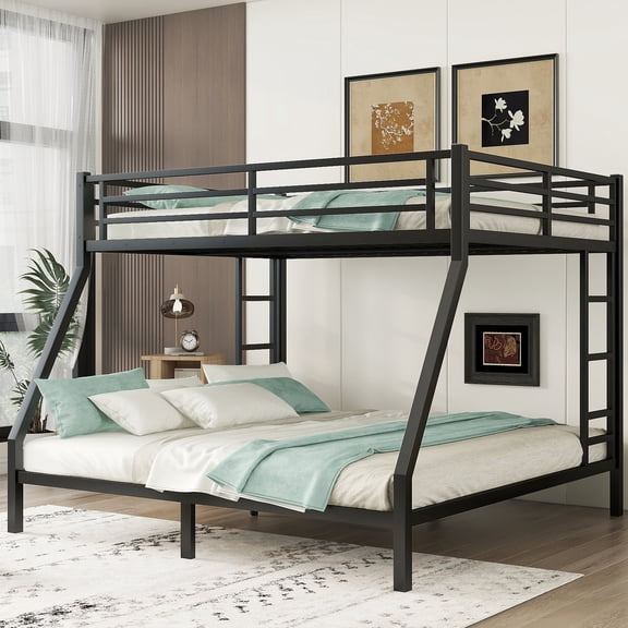 Durable Metal Bed - 20 Slats per Bed - Bedroom for Friends - Stable Support