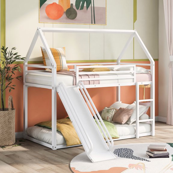 Durable Metal Construction / Adjustable Slide & Ladder / Modern Bedroom Upgrade