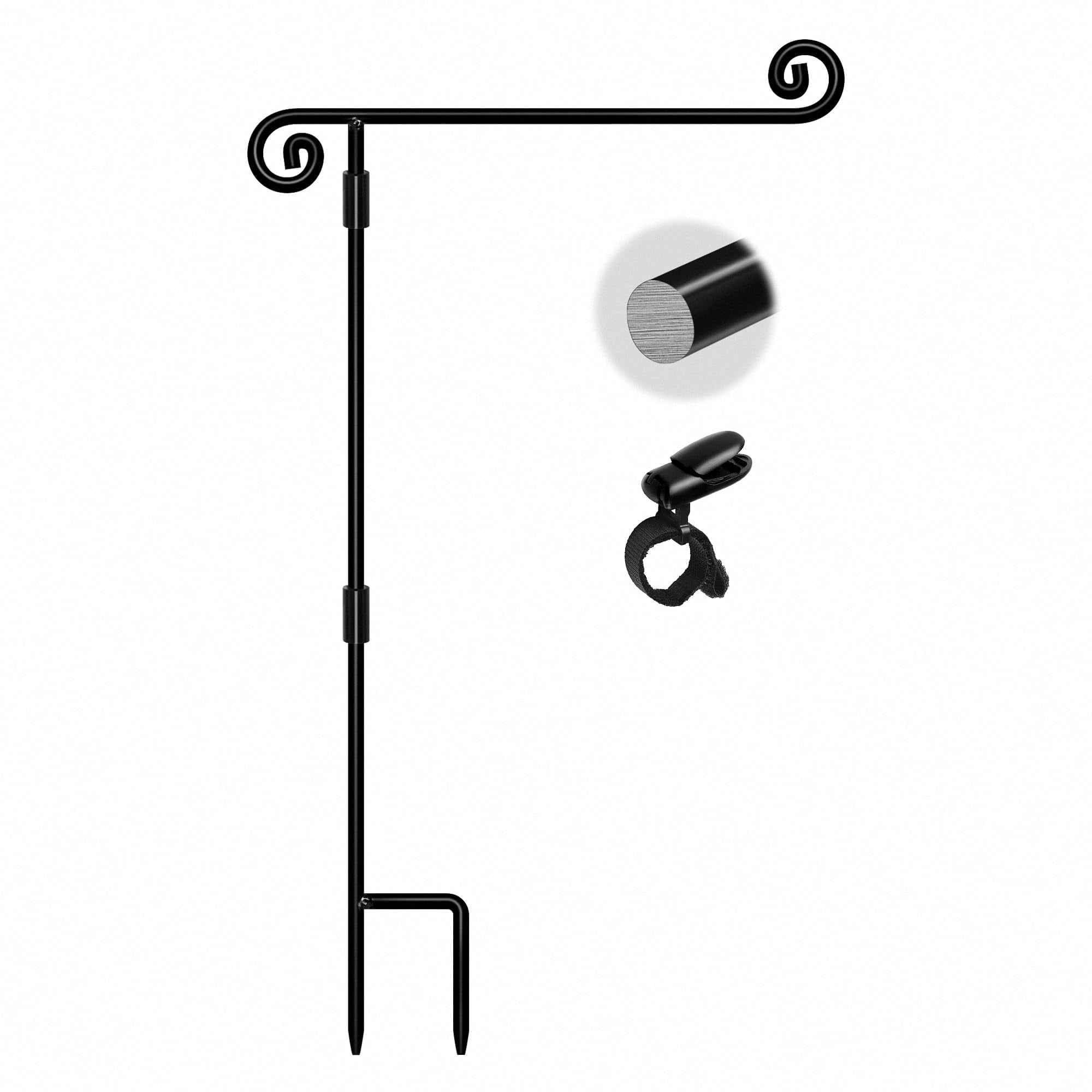 Durable Metal Garden Flag Stand Pole, Weather Resistant Powder-Coated ...