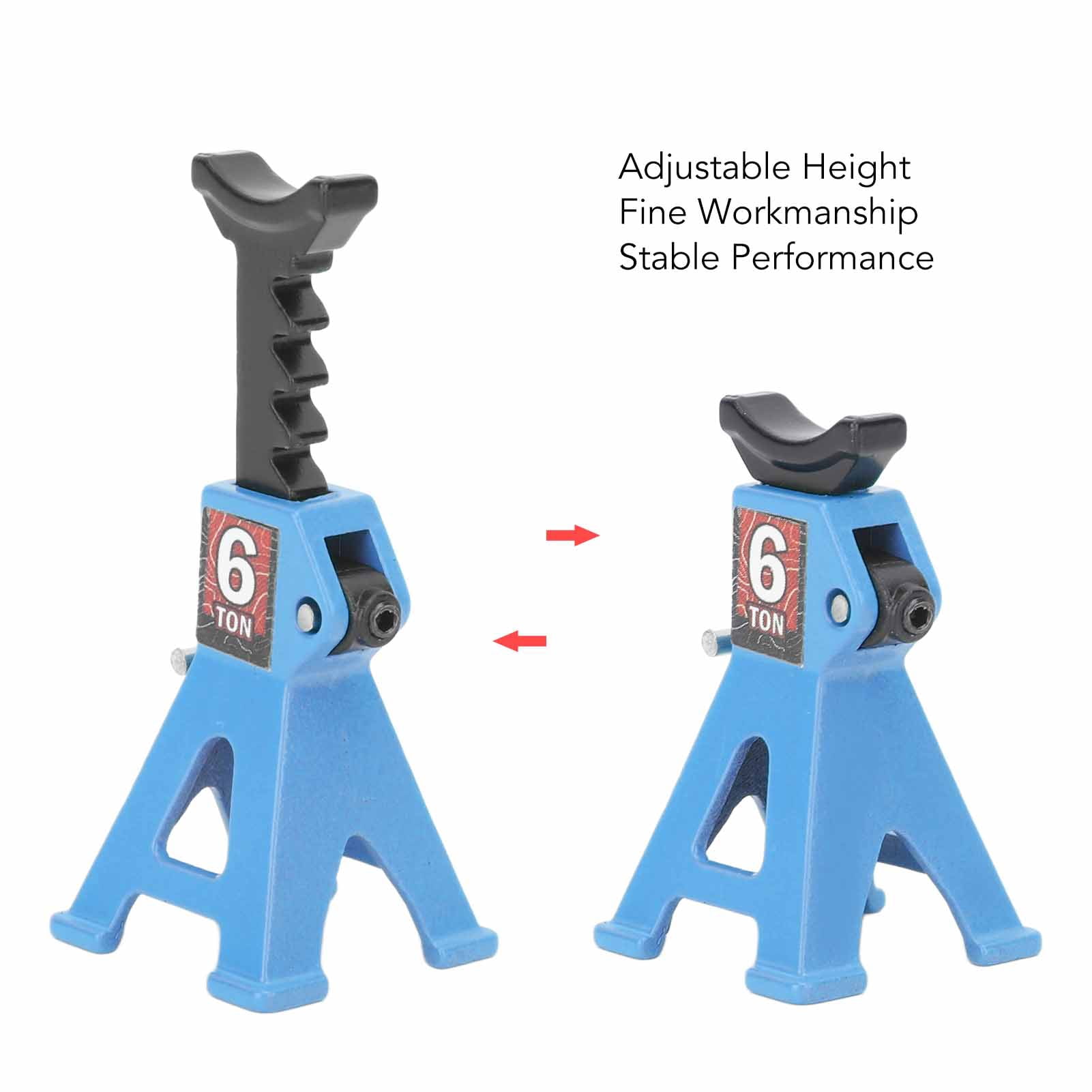 Durable Metal Jack Stands For RC Cars, Adjustable Height, Compact Design, Easy To Carry