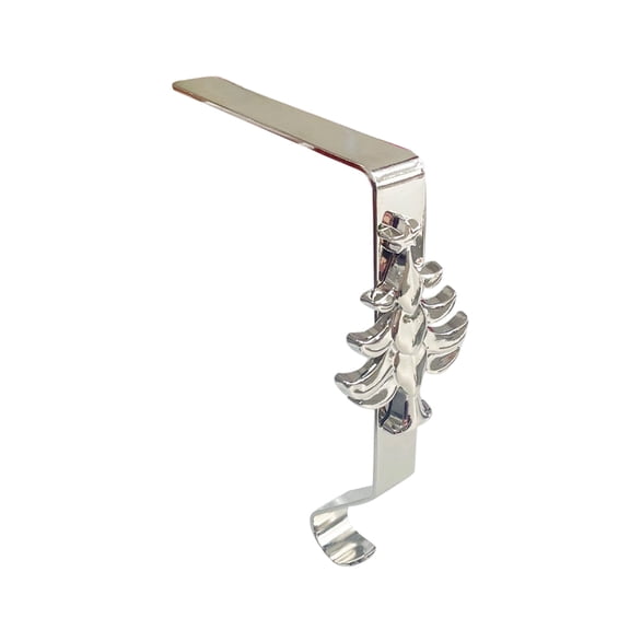 Durable Metal Mantel Stocking Hooks Secure Grip Design Shelf Stair Tabletop Decor Display Holders
