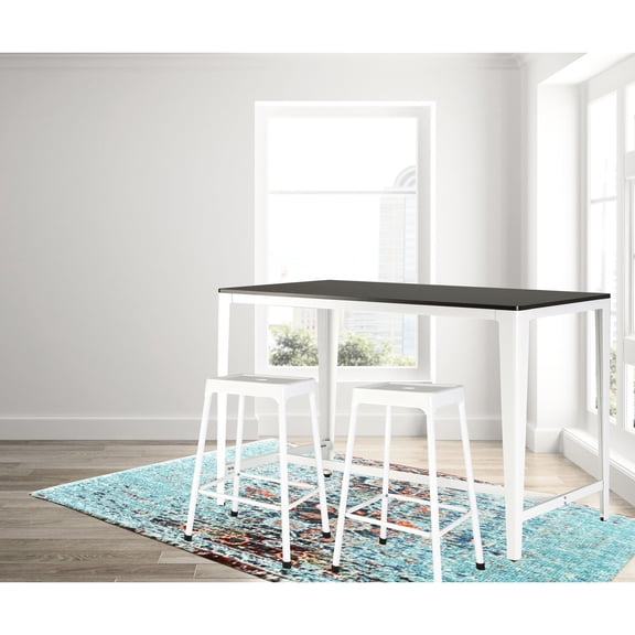 Durable Metal and Wood 3-Piece Farmhouse Bistro - Ideal for Small Kitchen Conversations