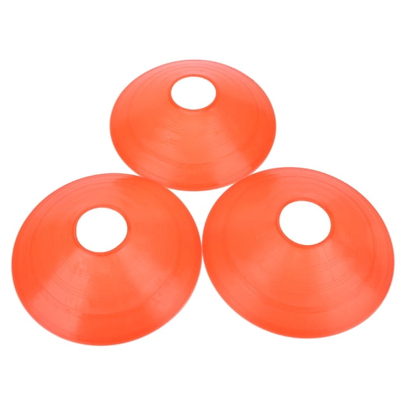 Durable Mini Field Cone Discs Marker Soccer Football Sports Speed Training Tools Set of 10 - Vibrant Agility Cones with Holder for Field Practice Outdoor Sports 12.6 inches / 32 cm (Orange)