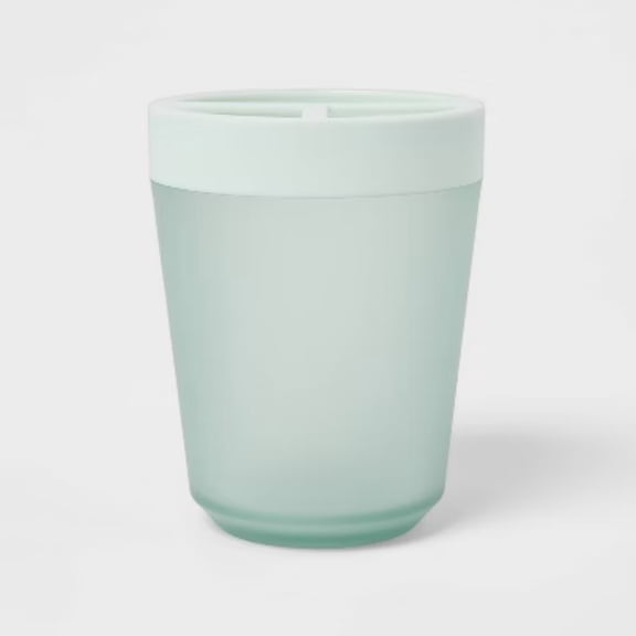 Durable Mint Toothbrush Holder - Easy-Clean Bathroom Counter Organizer