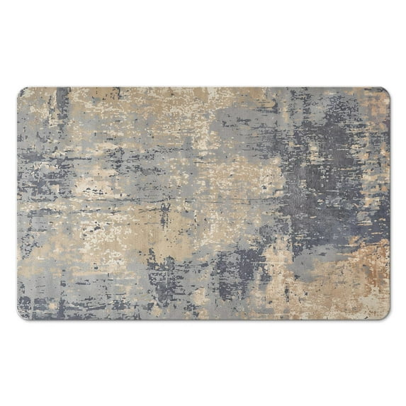 Durable Modern Abstract 20x32 inch Runner Rug - Long, Non-Skid Bathroom Rugs with Rubber Backing - Ideal for Kitchen, Laundry Room, Living Room, Entryway and Bedroom Flooring