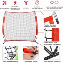 Durable Multi-Sport Barrier Net for Baseball, Softball, Soccer, Basketball - Easy Setup & Carry