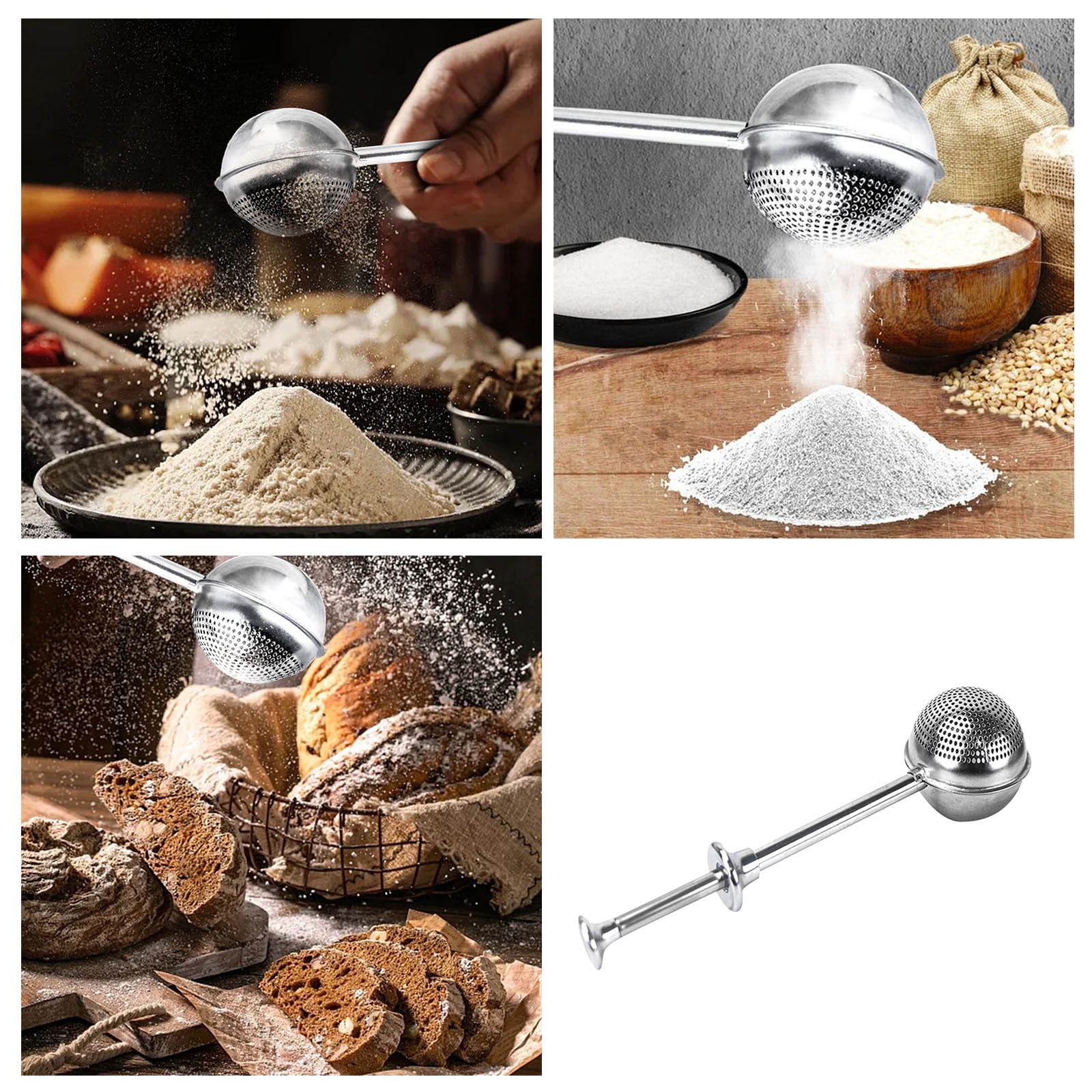 Durable MultiUse Flour For Baking Powdered Flour Shaker Duster
