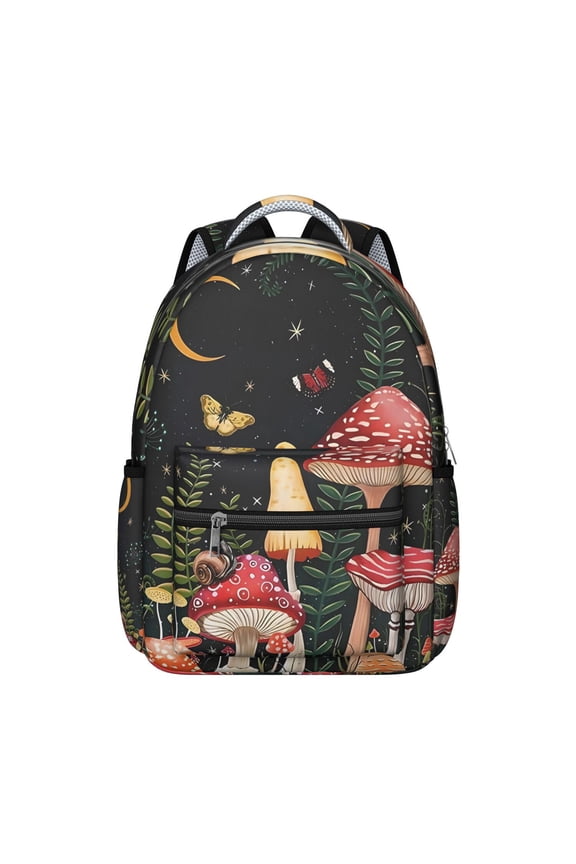 Durable Mushroom Backpack for School Students, Big Capacity Bookbag with Laptop Sleeve for College, Comfortable Straps, Wonderful Gift for Campus Activities