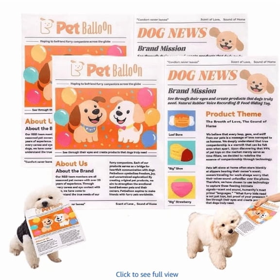 Durable Newspaper Dog Toy, Interactive Dog Toy Indestructible Crackle Tissue, Durable Wrinkle Design Puppy Toy For Gum Relief And Pet Boredom Relief