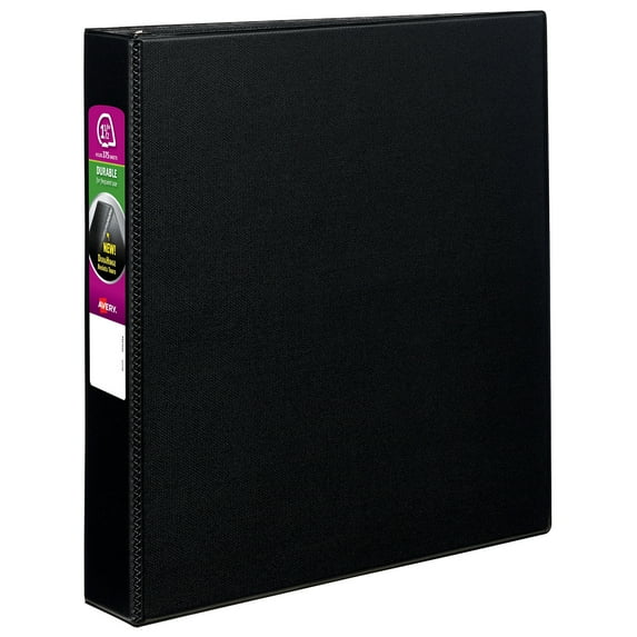Durable Non-View Binder With Durahinge And Slant Rings, 3 Rings, 1.5" Capacity, 11 X 8.5, Black | Bundle of 5 Each