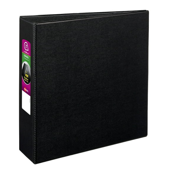 Durable Non-View Binder With Durahinge And Slant Rings, 3 Rings, 3" Capacity, 11 X 8.5, Black | Bundle of 5 Each