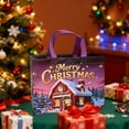 thumbnail image 1 of Durable Non-woven Christmas Gift Bags, Reusable Festive Packaging for Holiday Presents, Colorful Designs with Drawstring Closure, Eco-Friendly Holiday Gift Bags, E, 1pcs, 1 of 6