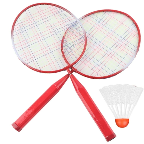 Durable Nylon Alloy Badminton Racket Racquet for Kids Children Training Practice(Red)