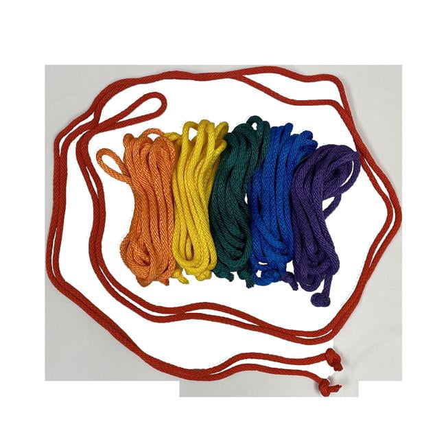 Durable Nylon Jump Ropes - Blue - 9 Feet - Set of 6 - Lightweight Design