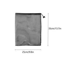 Durable Nylon Mesh Drawstring Bag - With Clips Mesh Drawstring Bags, Portable Nylon Storage Bags for Toy,Sports Storage,Outdoor Activities Etc 25*35CM