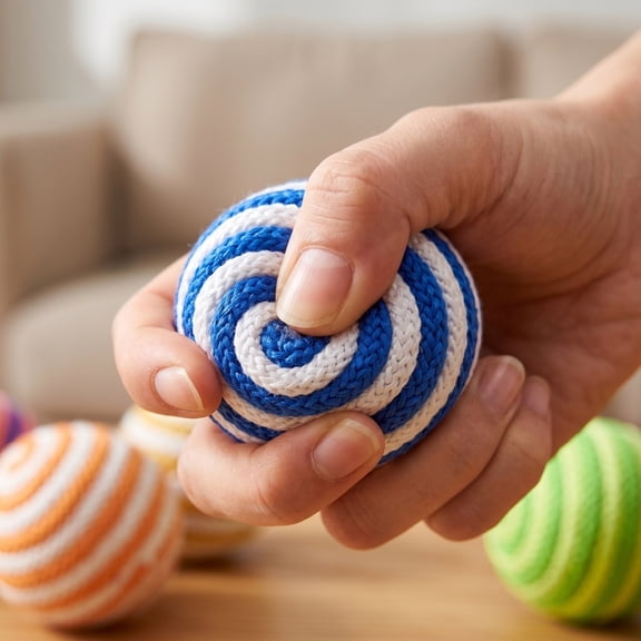 Durable Nylon Spiral Pattern Ball Toy for Interactive Pet Play and Exercise Indoor Outdoor Lightweight Design
