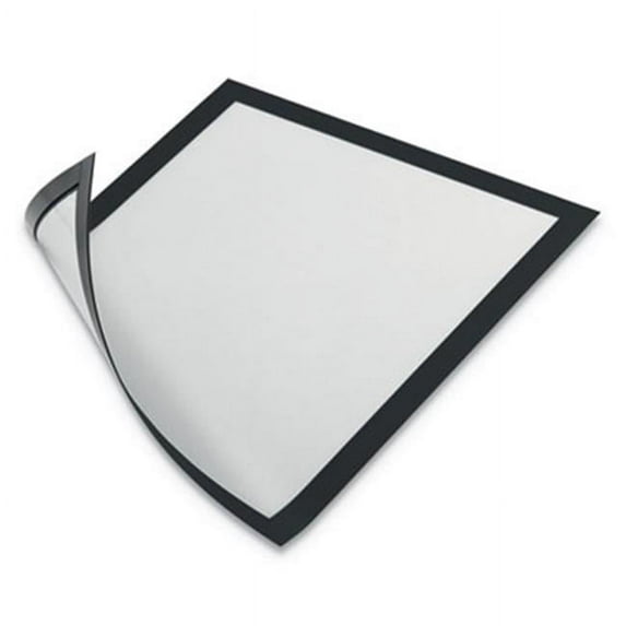 Durable Office Products 477101 Magnetic Sign Holder, Black Frame - 2 per Pack
