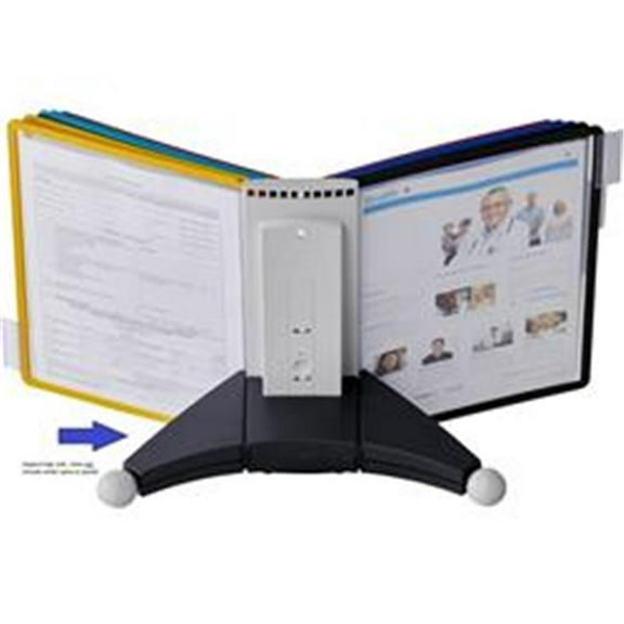 Durable Office Products Sherpa Desk Reference System Replacement Support Legs, Black - Pack of 2