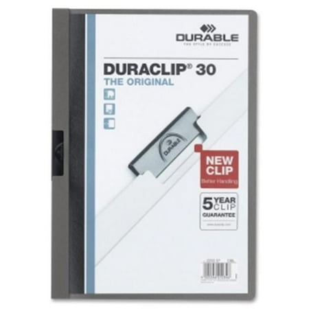 Durable Office Products Vinyl Duraclip Report Cover, Clear & Graphite