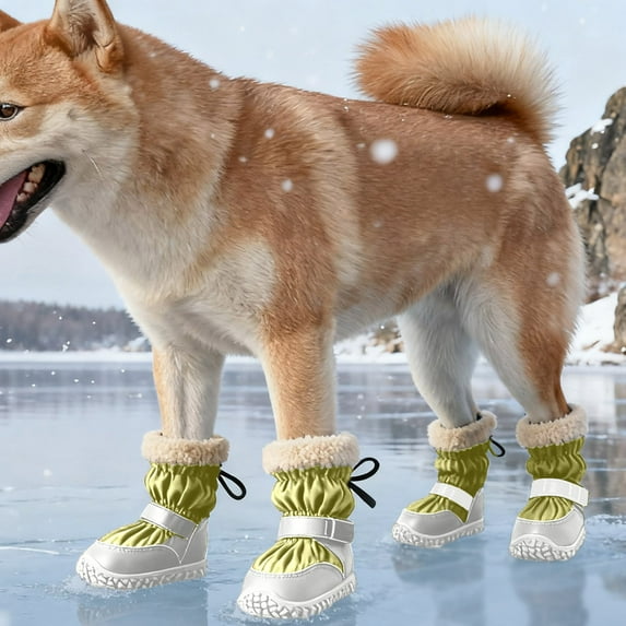 Durable Outdoor Footwear For Dogs And Comfort All Breeds Low Noise Rubber Sole Durable Shoes Pet Accessories 4PCS