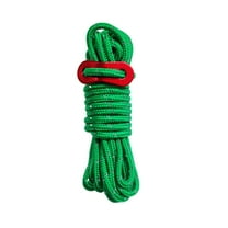 Durable Outdoor Utility Rope 10M, Heavy Duty Nylon Cord with Adjustable Tensioner, Multipurpose for Camping, Hiking, Backpacking, Survival, Tent Guy Line, Clothesline, Green