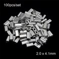 thumbnail image 1 of Durable Oval 1.0-2.0mm Wire Crimp Connector Double Aluminum Tube Line Crimping Sleeves Fishing Wire Tube 2.0X 4.1MM, 1 of 8