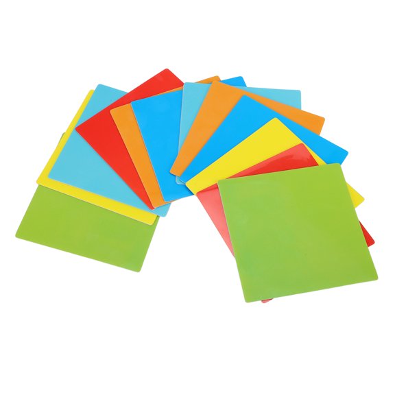 Durable PET Dry Erase Labels, 12 Pack, 4x4", Perfect For Fridge, Door Office Use