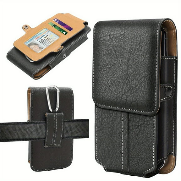 Durable PU Leather Cell Phone Pouch Bag For iPhone And Samsung 5.2-7.2 Inch