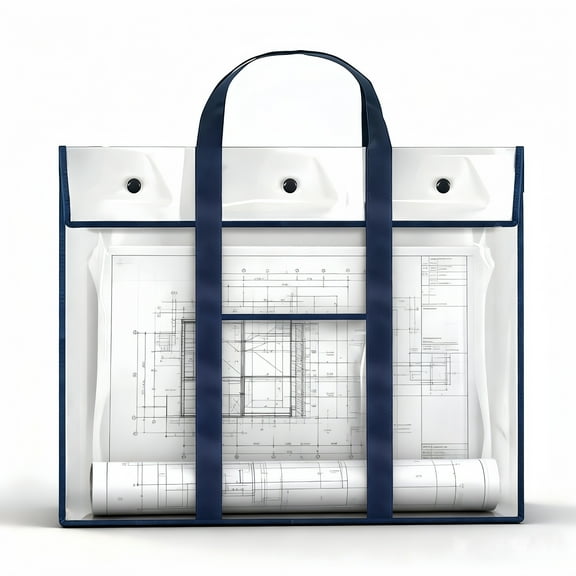 PVC Large Capacity Storage Pouch for Posters ,31.5 x 25.5 Inch Art Portfolio Bag (1 Pack)