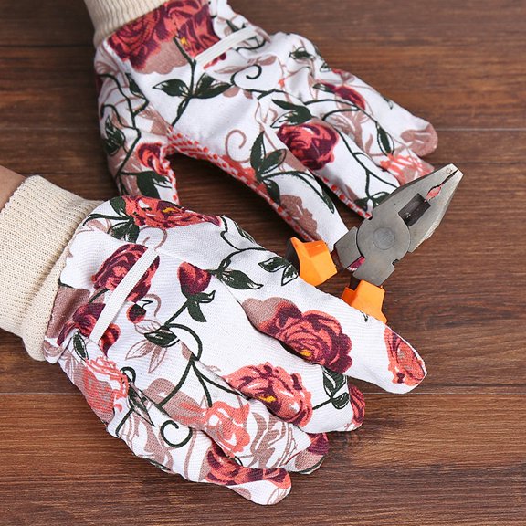 Durable PVC Bead-Printed Gardening Gloves for Landscaping, Weeding, and Outdoor Hand Protection with Enhanced Grip