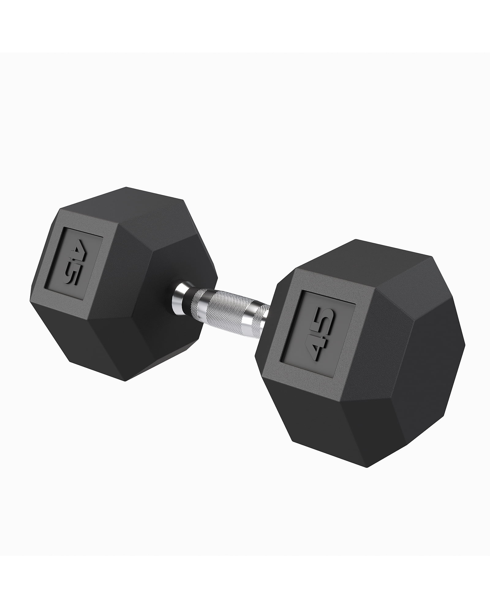 Durable PVC Coated Hex Dumbbell Set – 45 Lbs Total, Anti-Roll & Non-Slip Hand Weights for Home Gym Strength Training, Exercise Equipment Pair
