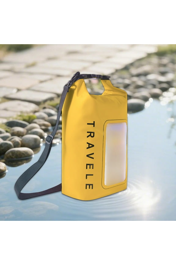 Durable PVC Storage Bag with Adjustable Shoulder Strap, Outdoor Activity Organizer for Beach Swimming, Compact Travel Accessory Pouch