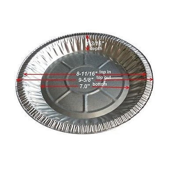 Durable Packaging 10" Disposable Foil Pie Pan 1 3/16" Deep (pack of 50) - Aluminum Plate (pack of 50)