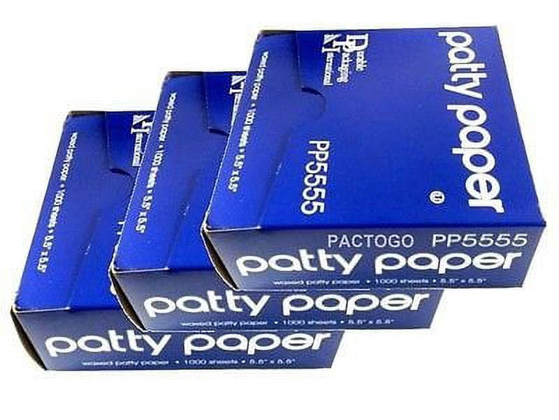 5.5 X 5.5 Inch Hamburger Patty & Cheese Waxed Paper Sheets - 1000 Pack No-Stick Deli Paper