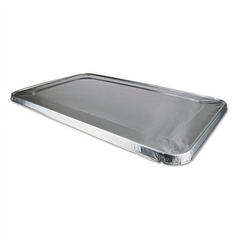 Aluminum Steam Table Lids, Fits Rolled Edge Full-Size Pan, 12.88 x 20.81 x 0.63, 50/Carton Aluminum Steam Table Lids, Fits Rolled Edge Full-Size Pan, 12.88 x 20.81 x 0.63, 50/Carton