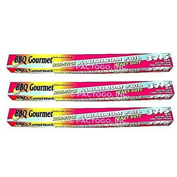 Durable Packaging Durable Bbq 18" x 25' Non-Stick Heavy Duty Aluminum Foil Grill Oven Wrap 3 Rolls (pack of 3)