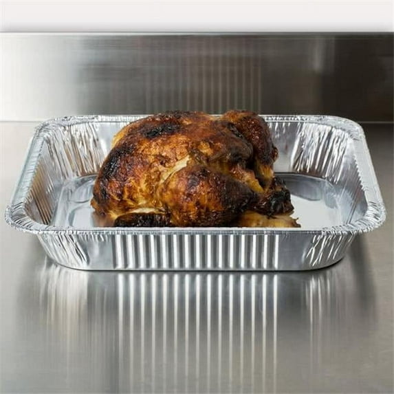 Durable Packaging FS4255-100 Half Size Heavy Duty Foil Steam Table Pan Medium Depth - Case of 100