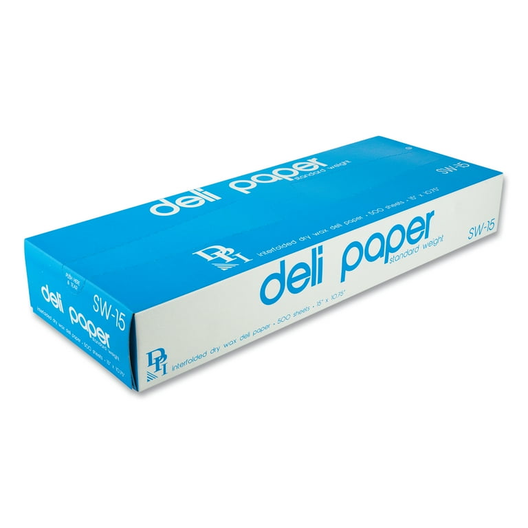 Interfolded Dry Waxed Paper Deli Sheets, 10.75 x 15, 500 Box, 12 Boxes/Carton Interfolded Dry Waxed Paper Deli Sheets, 10.75 x 15, 500 Box, 12 Boxes/Carton