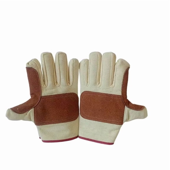 Durable Padded Canvas Work Gloves with Reinforced Palms for Heavy-Duty Labor Protection