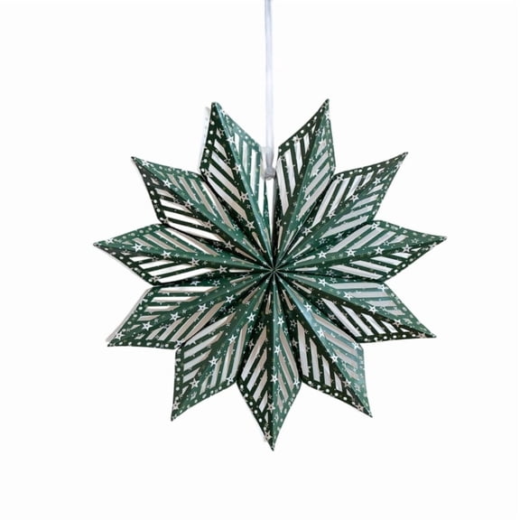 Durable Paper 3D Snowflake Ornament Waterproof Wrinkles Resistant for Christmas Tree Ceiling Window Decoration